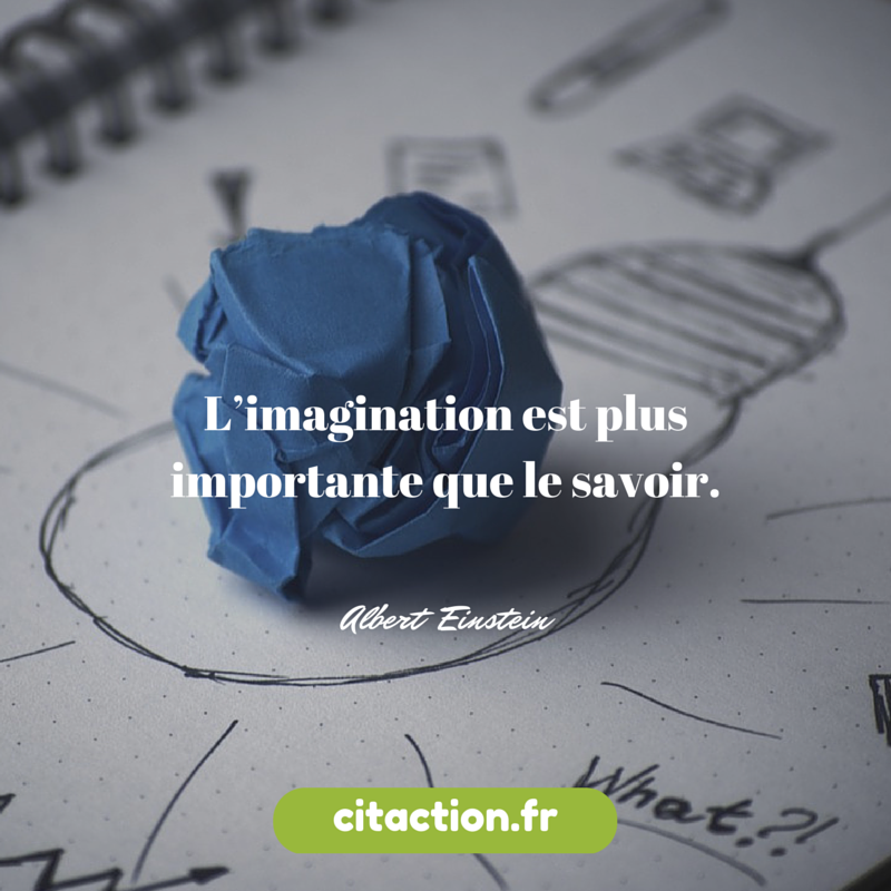 L’imagination est plus importante que le savoir.