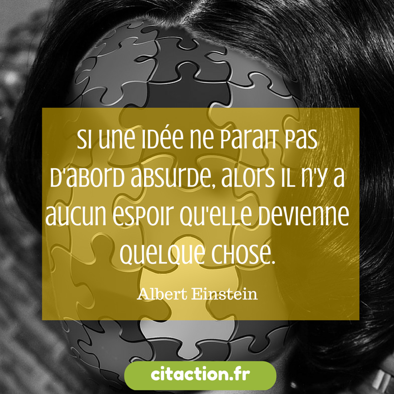 Si Une Idee Ne Parait Pas D Abord Absurde