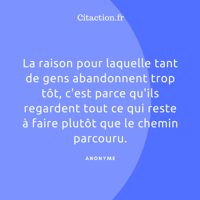 La Raison Pour Laquelle Tant De Gens Abandonnent Trop Tot